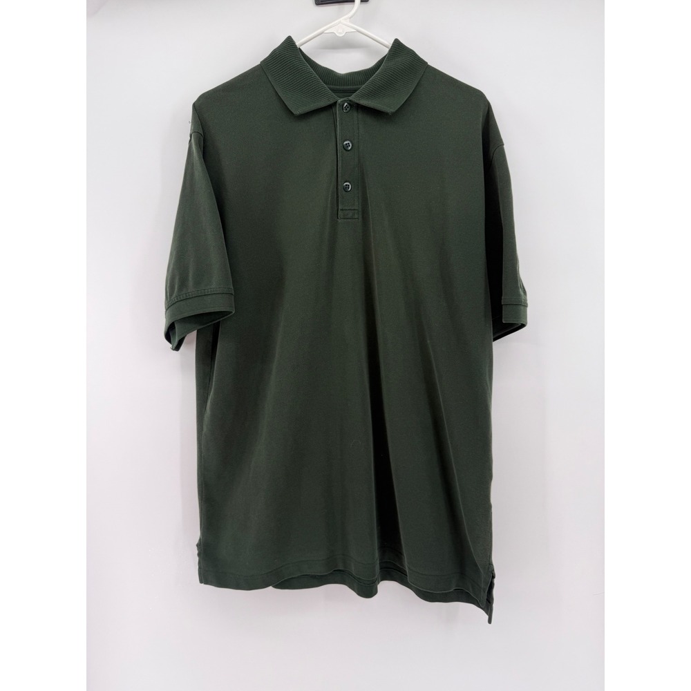 5.11 Tactical Series Mens Polo Shirt L Short Sleeve Olive Green Casual Top